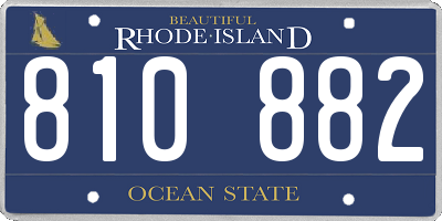 RI license plate 810882
