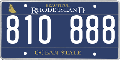 RI license plate 810888