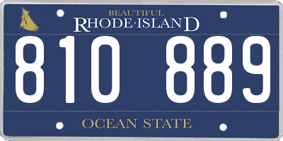 RI license plate 810889