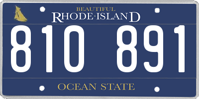 RI license plate 810891
