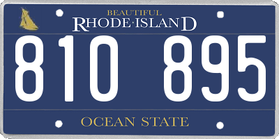 RI license plate 810895