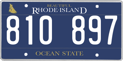 RI license plate 810897