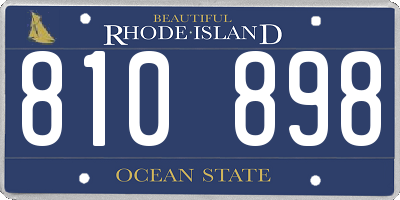RI license plate 810898