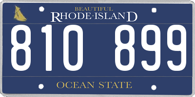 RI license plate 810899