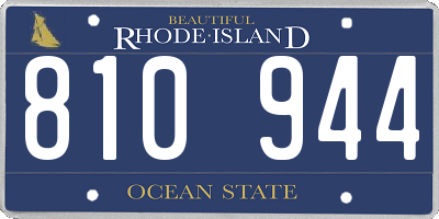 RI license plate 810944