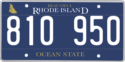 RI license plate 810950
