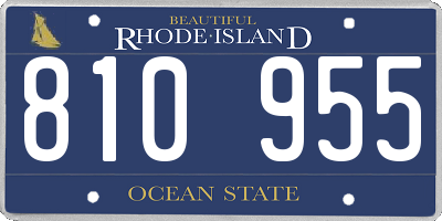 RI license plate 810955