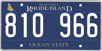 RI license plate 810966