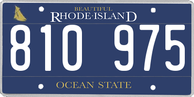 RI license plate 810975