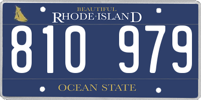 RI license plate 810979