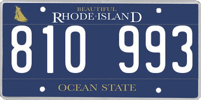 RI license plate 810993