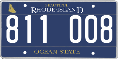 RI license plate 811008