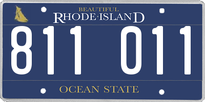 RI license plate 811011