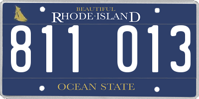 RI license plate 811013