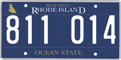 RI license plate 811014