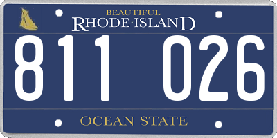 RI license plate 811026