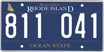 RI license plate 811041