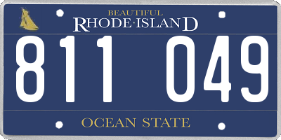 RI license plate 811049