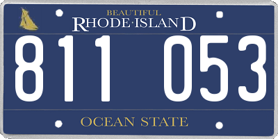 RI license plate 811053