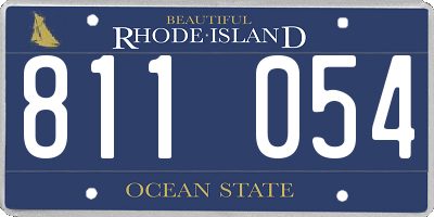 RI license plate 811054