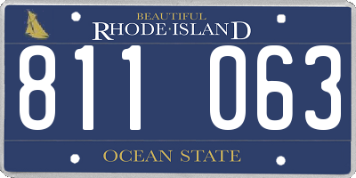 RI license plate 811063