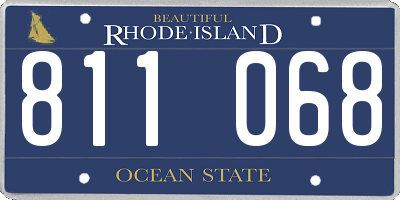 RI license plate 811068