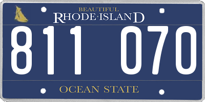 RI license plate 811070