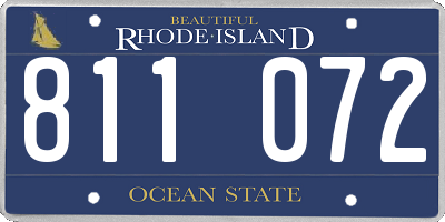 RI license plate 811072