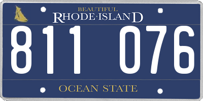 RI license plate 811076