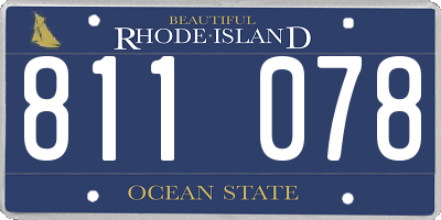RI license plate 811078