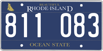 RI license plate 811083