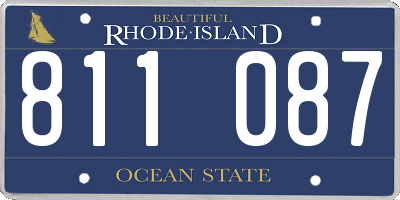 RI license plate 811087