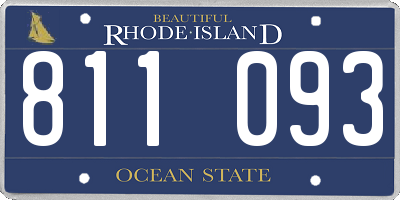 RI license plate 811093