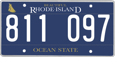 RI license plate 811097