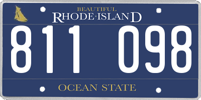 RI license plate 811098