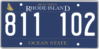 RI license plate 811102