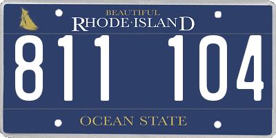 RI license plate 811104