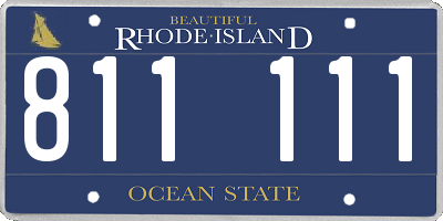RI license plate 811111