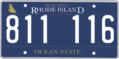 RI license plate 811116