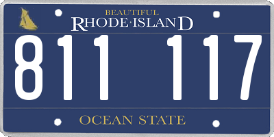 RI license plate 811117