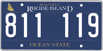 RI license plate 811119