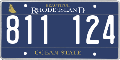 RI license plate 811124