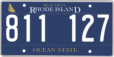 RI license plate 811127