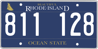 RI license plate 811128