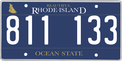 RI license plate 811133