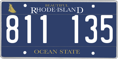 RI license plate 811135
