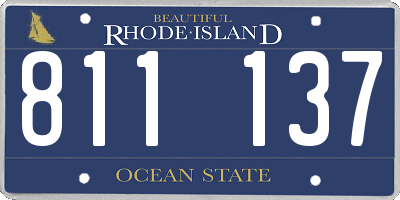 RI license plate 811137