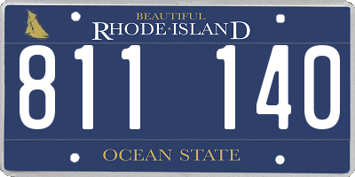 RI license plate 811140