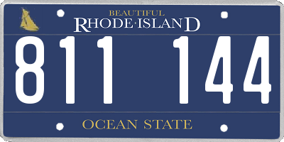 RI license plate 811144