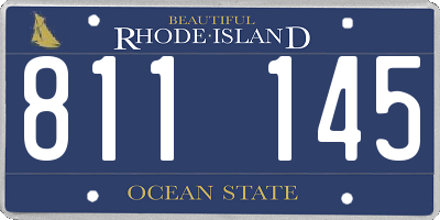 RI license plate 811145